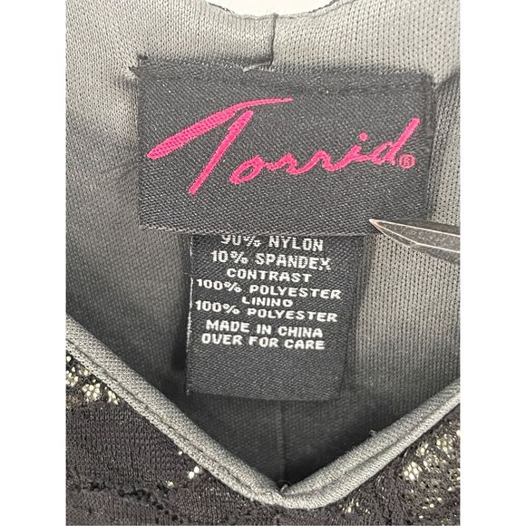 Torrid Dress Black Lace Women's Plus Sie 24‎ Sleeveless Short - Picture 9 of 10